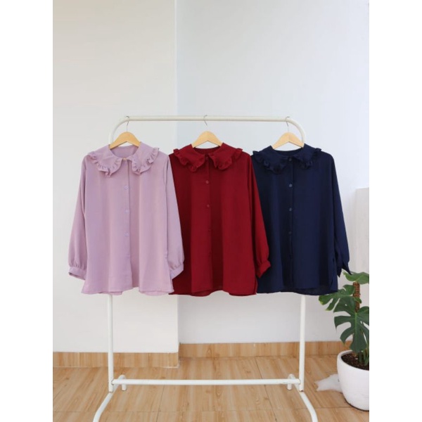 Kemeja Jumbo Kerah Crinkle