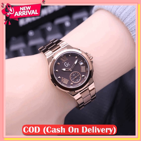 Jam Tangan Wanita Pesta Mahal Stenlis Cewek Import Korean Style Rantai Ori Bermerek Remaja Dewasa El