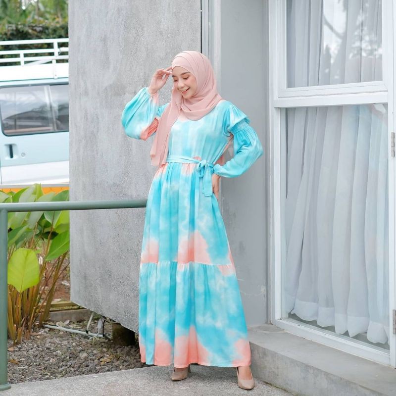 DRESS MUSLIM - BERLY DRESS - FLOWLY DRESS - DRESS TERLARIS - PAKAIAN TERLARIS