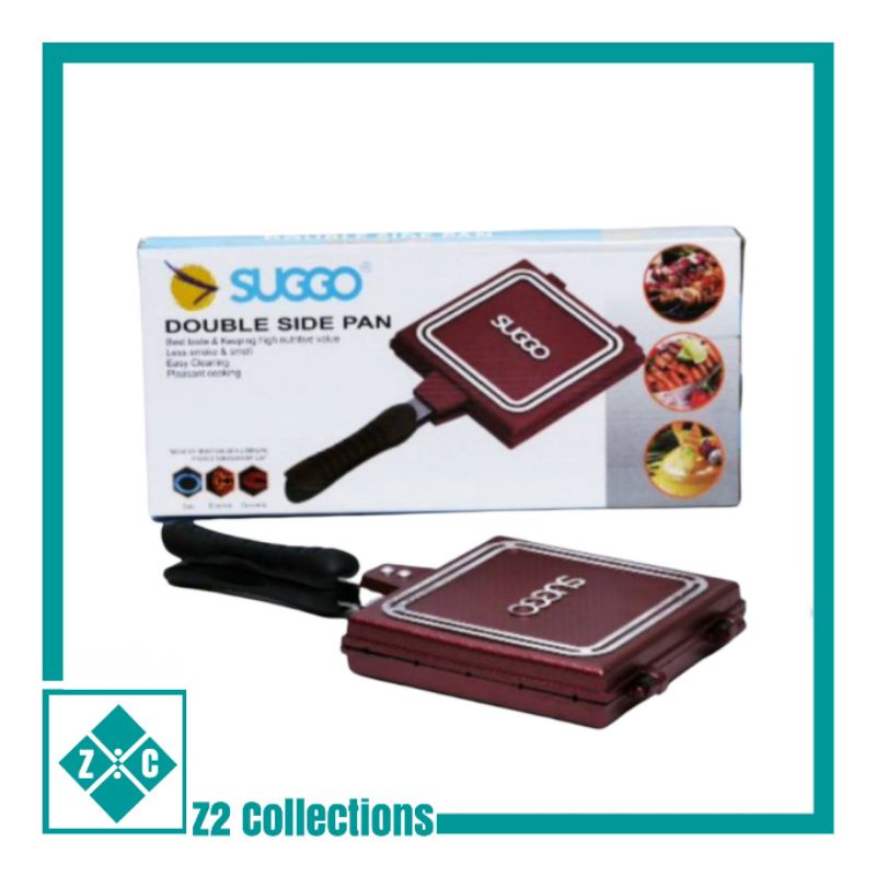 SUGGO double side pan cetakan waffle sate teflon lolly wafel wajan corndog anti lengket