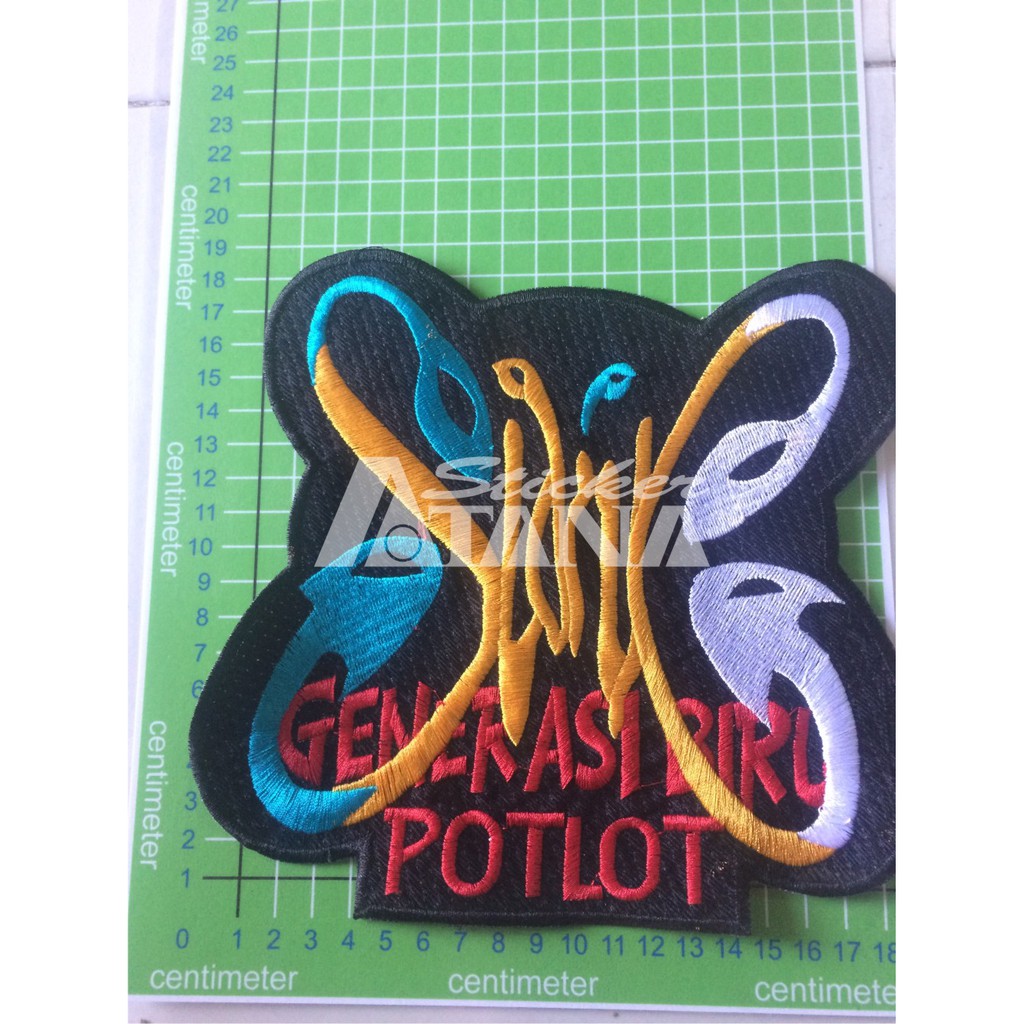 Sticker Bordir Ukuran Jumbo Slank Generasi Biru Potlot