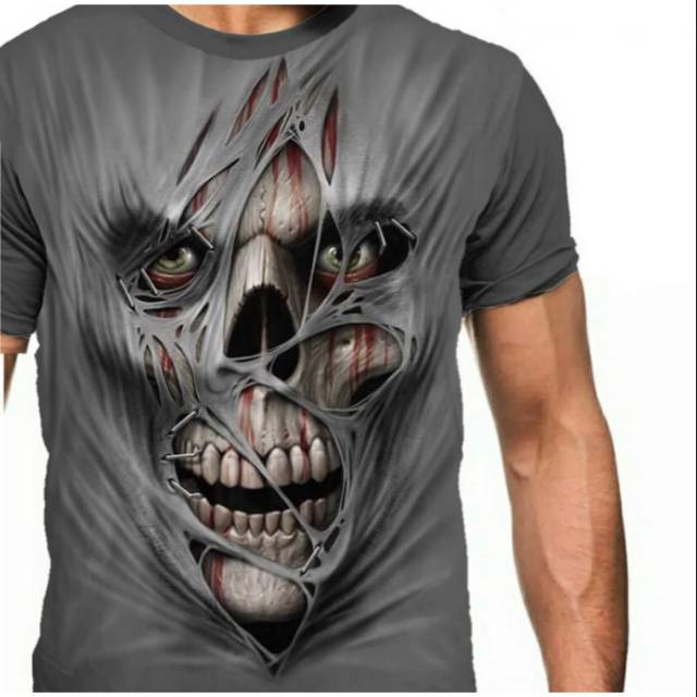 Kaos Tengkorak Skull Lovers Lover Robek Sobek Anak Cowok Pria Laki Bandung Murah Keren 3d Fullprint Shopee Indonesia