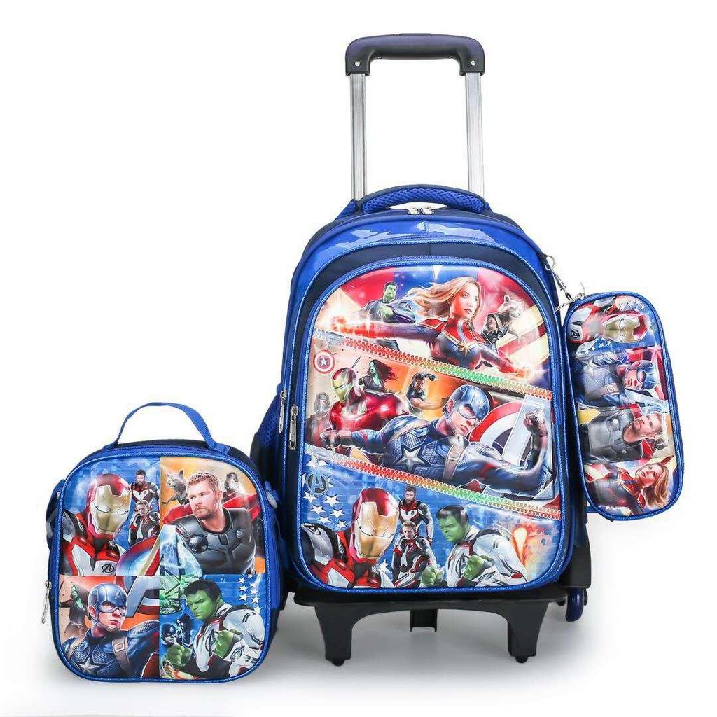 (COD) Vyctoria VOS0005 Tas Trolley Anak 3in1 Koper Troli Anak Tas Sekolah Import Promo JT0005 0005