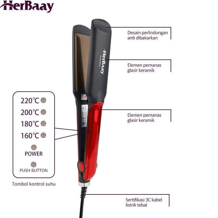 [82Z] JoysBeauty catok rambut/15s cepat panas/10000W ion negatif / 4 level untuk menyesuaikan/Automa