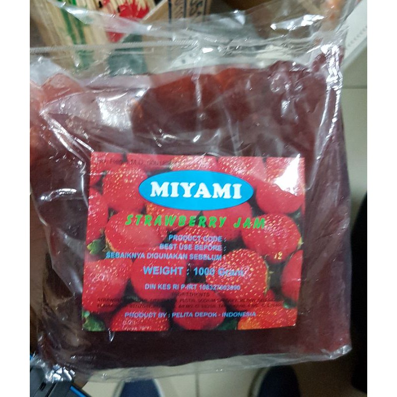 

MIYAMI Selai Strawberry Stroberi - Filling - Strawberry Jam 1KG