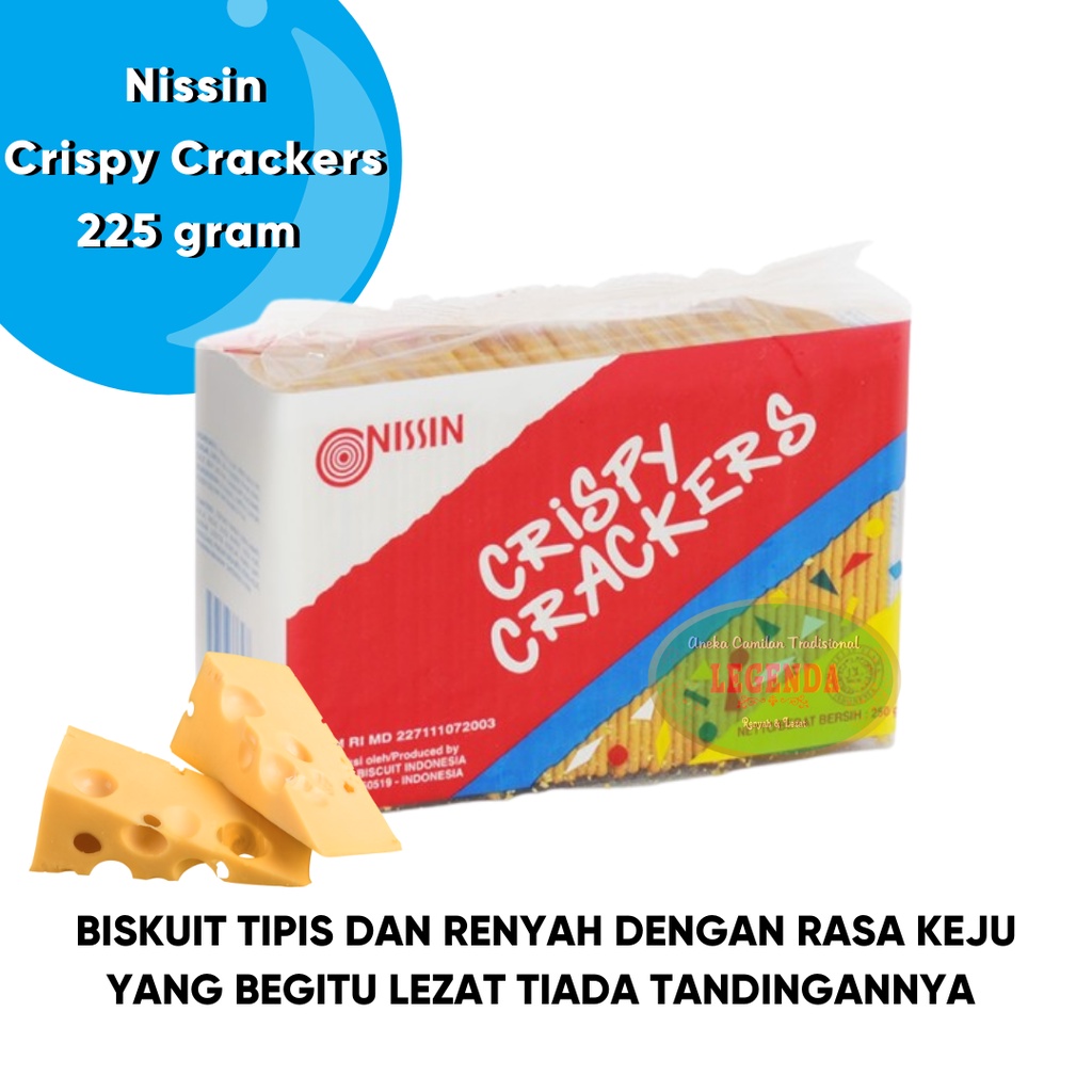 

Nissin Crispy Crackers 250 Gram kraker renyah keju enak bergizi