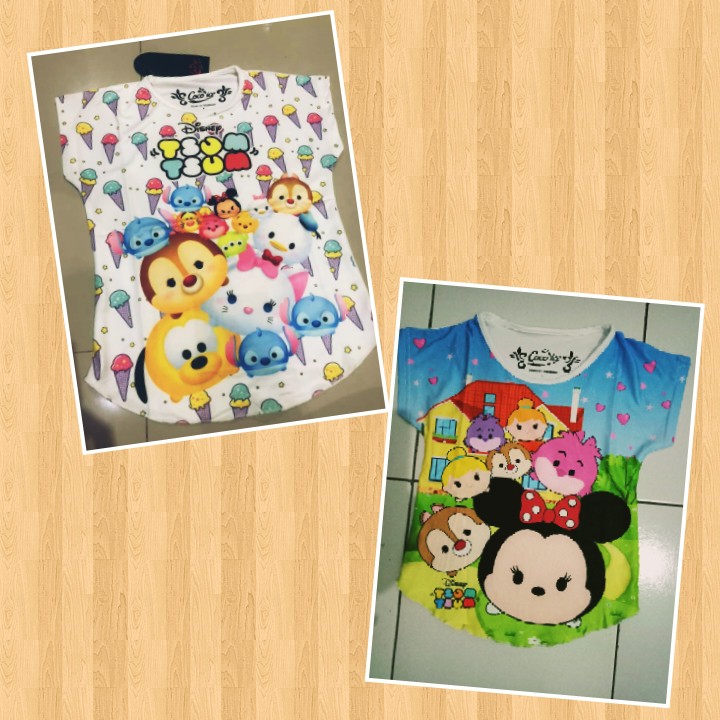 kaos anak perempuan tsum tsum merk coco ice