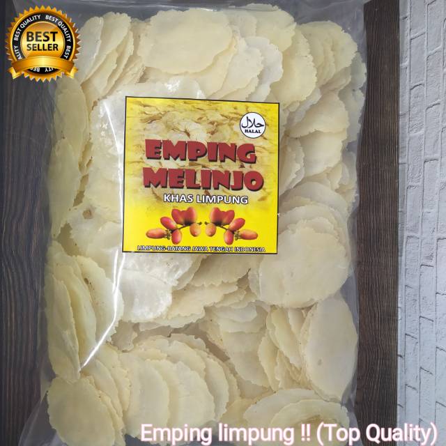 

Keripik Emping melinjo Super asli limpung siap goreng 1/2kg