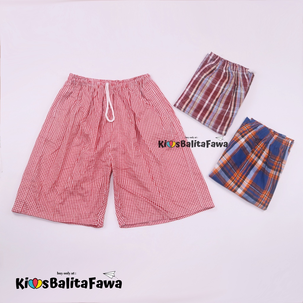 Celana Hawai Pria fit XXL / Motif Kotak Sarung Pria Harian Pants Harian Big Size Boxer Pendek Jumbo