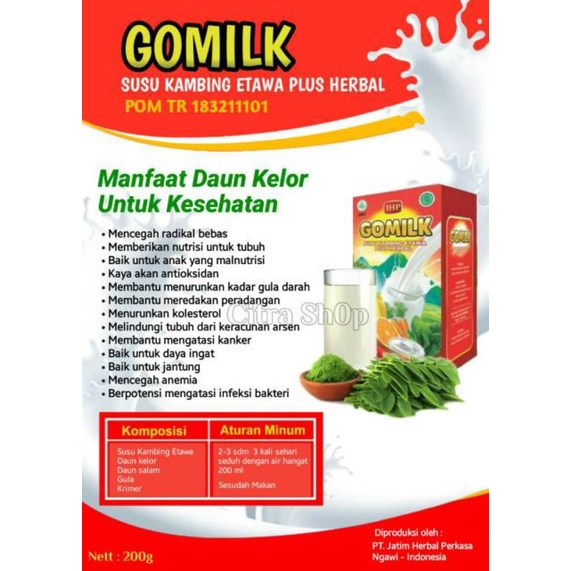 

SUSU GO MILK KAMBING ETAWA