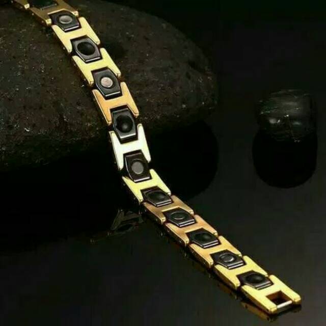 Gelang magnet titanium pria wanita tungsten kesehatan
