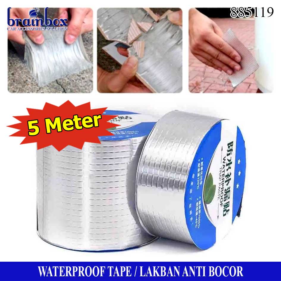 Lakban Anti Bocor Anti Air Tahan Panas Aluminium Foil Butyl Waterproof Tape Paste
