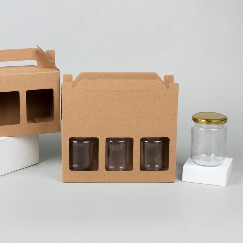 

➸ Kardus Die Cut Tas Jinjing Isi 3 Toples Jar 250 ml Isi 10 Pcs DT-15 Amaris Packaging ☋