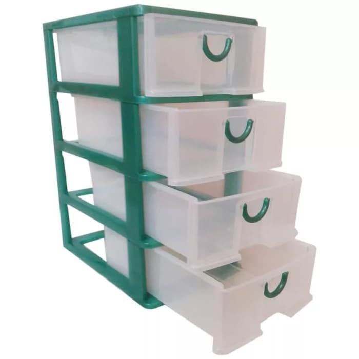 Laci 4 Susun Kecil Laci Mini Container Laci Plastik Kontainer