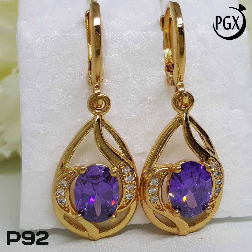 P092 - Anting Tusuk Silver Model Korea Untuk Dewasa Set Perhiasan Xuping Lapis Emas