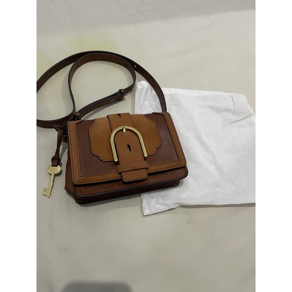 [SOLD] Preloved Fossil Wiley Crossbody Multi Brown