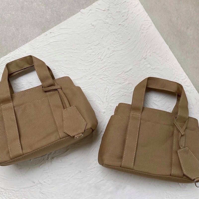 GRETA Tas Selempang Canvas Polos Slingbag Unisex  Remaja Cute Korean Style By Chikoisme NR