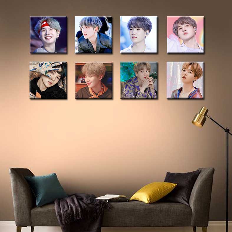 [DECOR] SUGA-BTS poster tempelan Pajangan hiasan dinding kayu