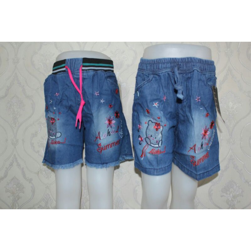 Celana Jeans / Celana Pendek Anak / Hot Pants Celana Pendek/ Hot Pants Bordir Anak