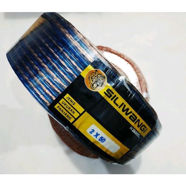 KABEL SILIWANGI - 2 X 50 UKURAN TERBAIK - KABEL SPEAKER TEMBAGA