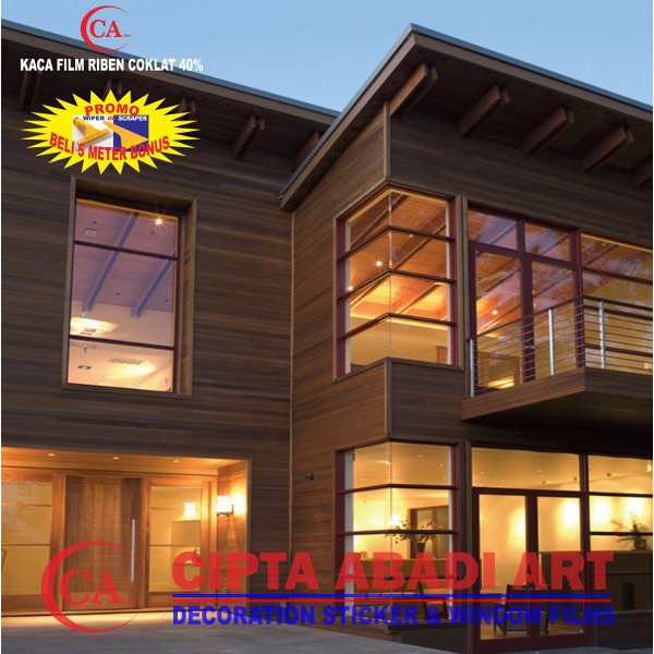 stiker kaca film Riben Coklat 40%, Premium Film ( Window Film Brown  )