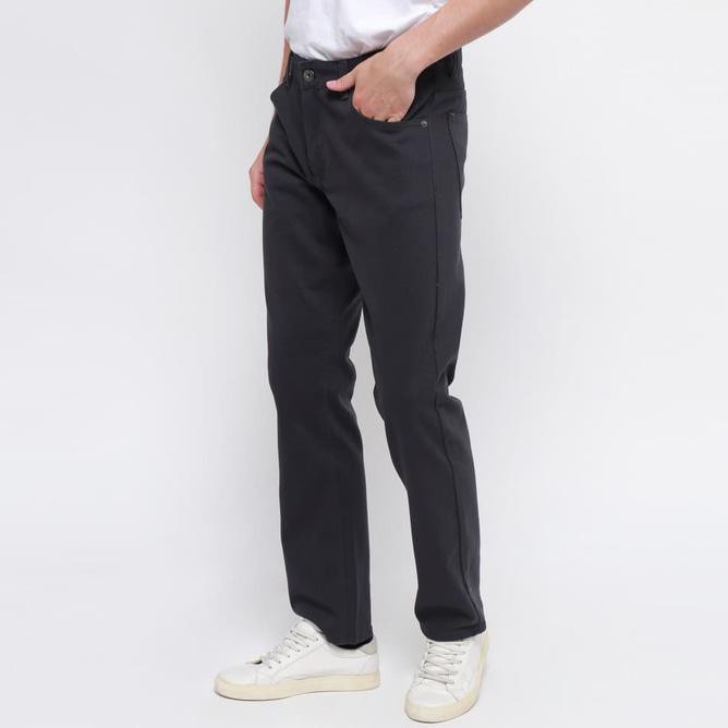 Edwin Celana Jeans Milan-018 Regular Fit Pria Panjang Dark Grey - Abu -Abu Tua, 29