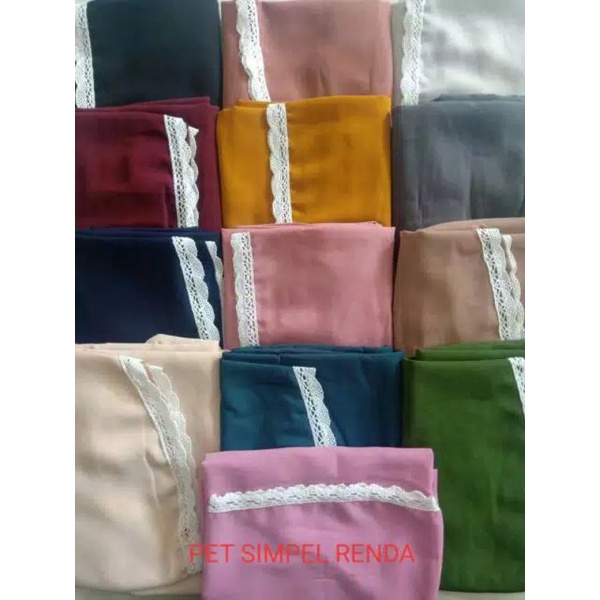 HIJAB RENDA PET POLOS WOLFIS/ KERUDUNG RENDA PET SIMPLE