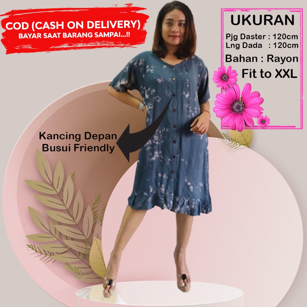 Daster Busui Kekinian Jumbo Tie dye / Daster Tie dye Busui Pendek / Baju Tidur Wanita Dewasa Sexy