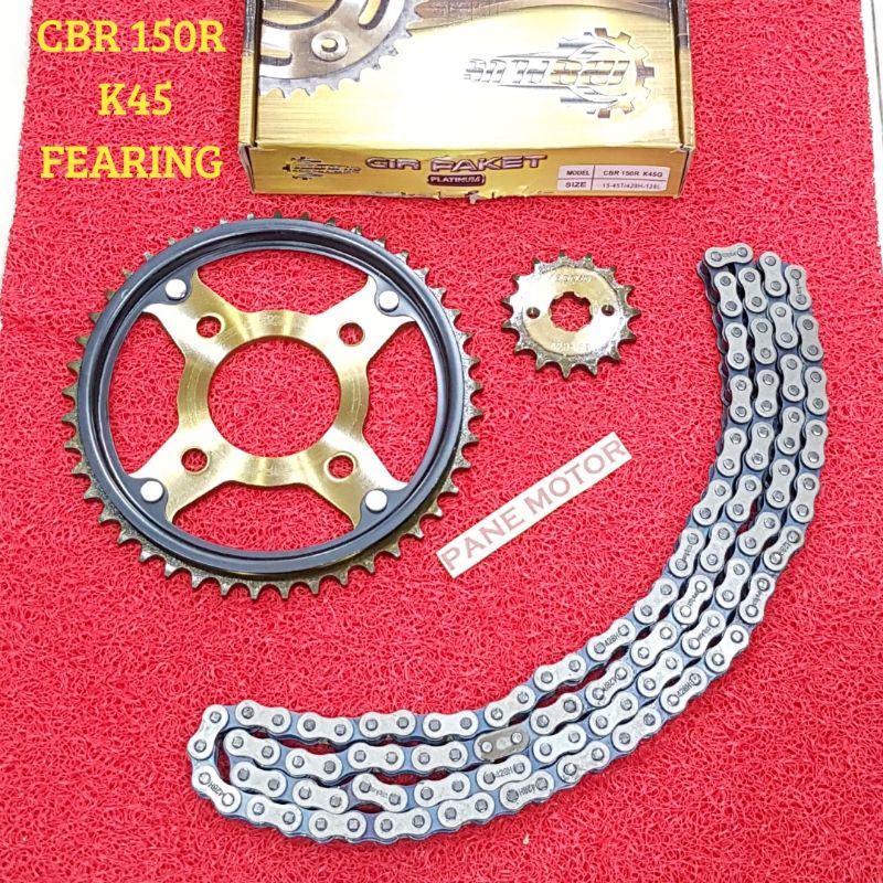 GEAR SET GEAR GIR RANTAI RODA CBR 150 K45 CBU FAIRING PNP VERZA MEGA PRO NEW MONOSOK VERZA 150 BEST 