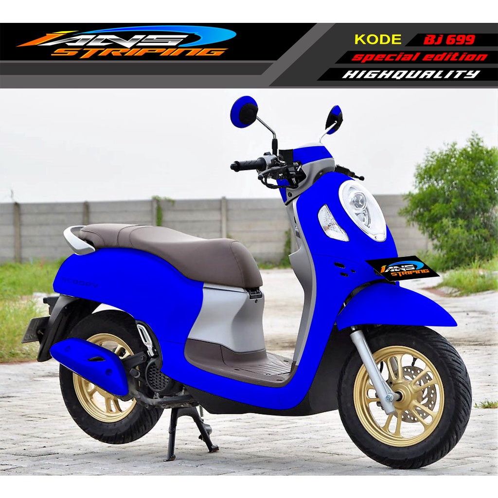 DECAL STIKER HONDA SCOOPY FULL BODY TERBARU / STICKER VARIASI SCOOPY FULL WARNA UNGU / STICKER TERMURAH