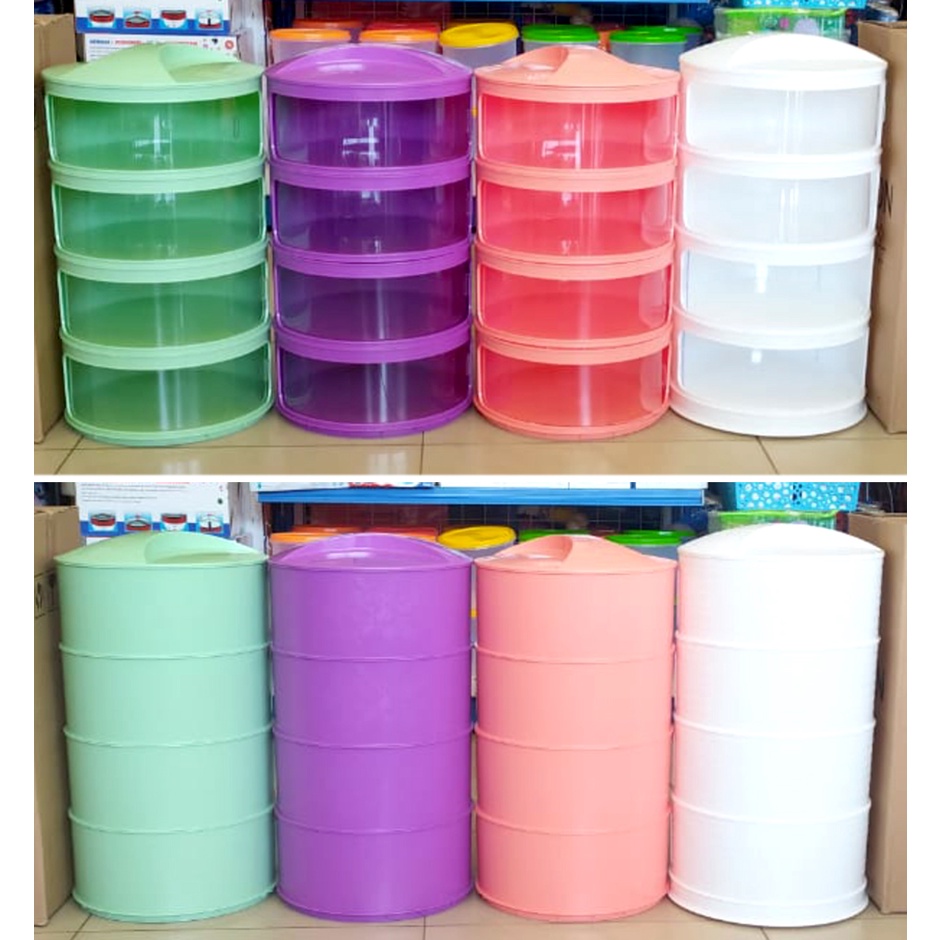 COD Joy KTB Tudung Saji 4 Susun Modern Warna Full Rakit Serbaguna 4 Layer Multifungsi Calista Food C