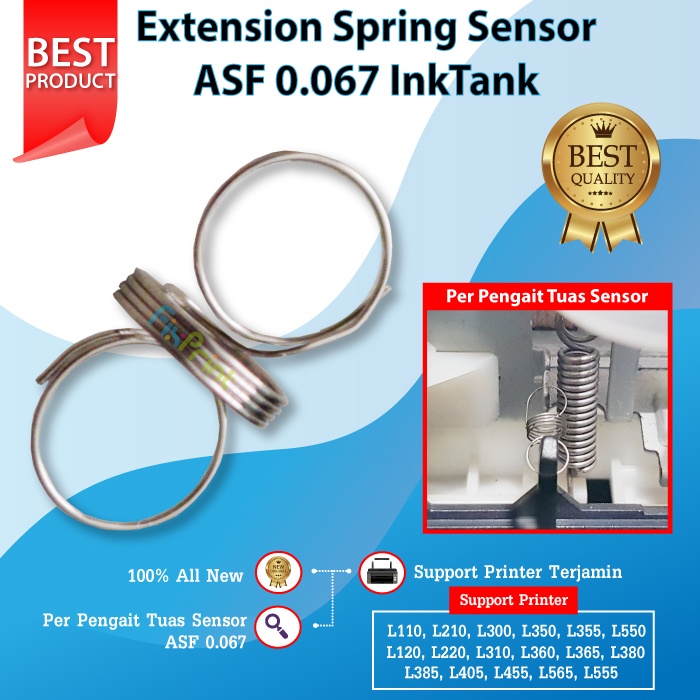 Extension Spring 067 Per Pengait Tuas Sensor Epson L110 L120 L121 L210 L220 L300 L310 L350 L355 L360 L365 L380 L385 L405 L485 L550 L555 L565