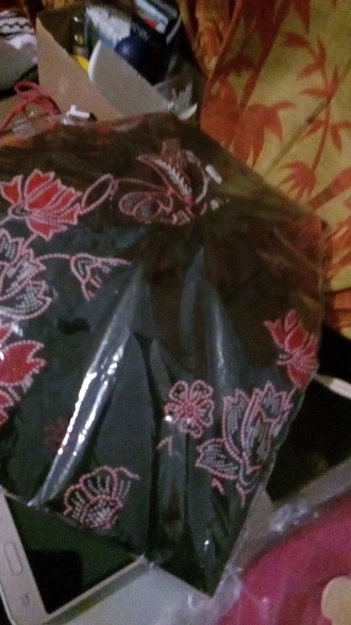 Bisa Pisah Batik Couple Keluarga Sania Ruffle Ori Ndoro Jowi Dnt Motif Sakura Merah