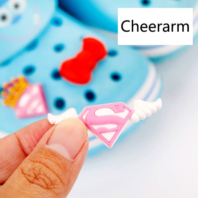 jibbitz crocs croc charms Kancing Sepatu Bahan PVC Lembut Warna Pelangi Untuk Dekorasi