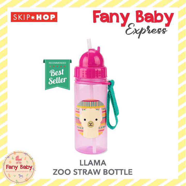 SKIP HOP ZOO STRAW BOTTLE PP 390ML