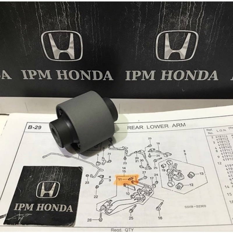 52364 S5A Bush Bos Bushing Arm Bawah Roda Belakang Honda Crv Gen 2 RD4 RD5 2002-2006 Stream 1.7 1700cc 2.0 2000cc 2002 2003 2004 2005 2006 Civic Es VTIS Century 2001-2005 Odyssey RB1 2004-2008 RB3 2009-2013