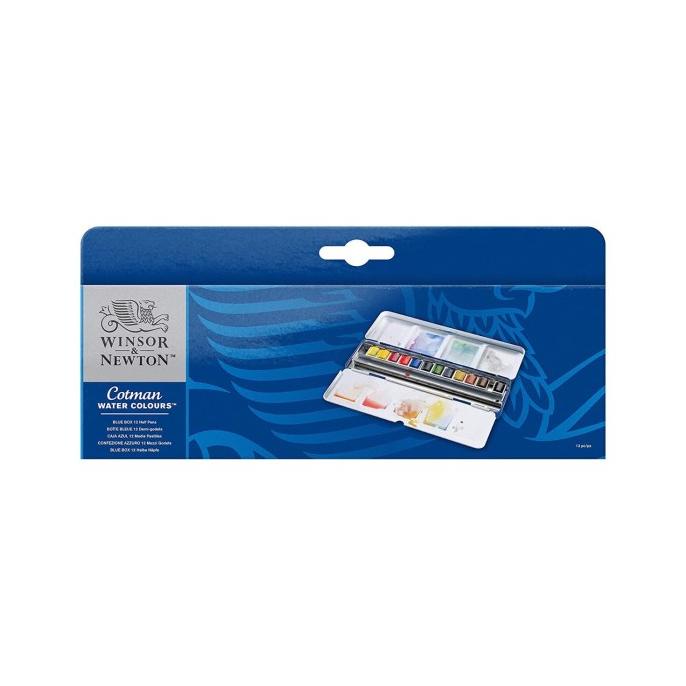 

Cotman Water Colours Blue Box 12 Half Pans Terbaru