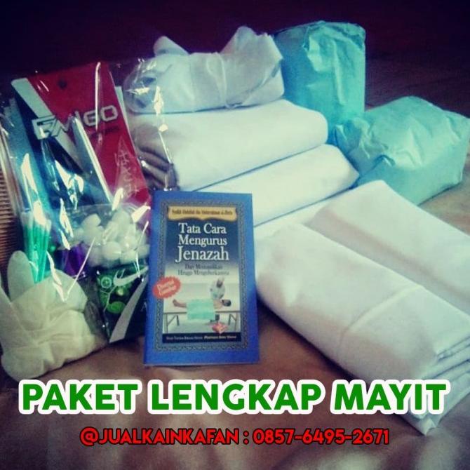 Kain kafan wanita akhwat- paket lengkap jenazah-premium