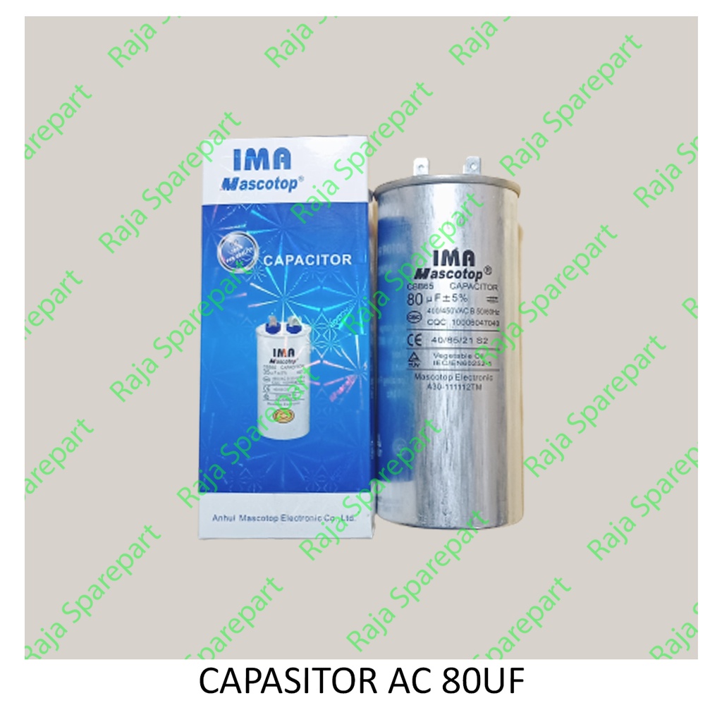 Capasitor AC Single 80uf (HANYA PENGIRIMAN PULAU JAWA)