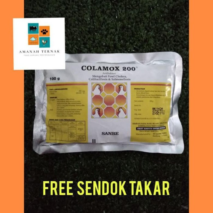 BARU COLAMOX SANBE 100g Obat Hewan