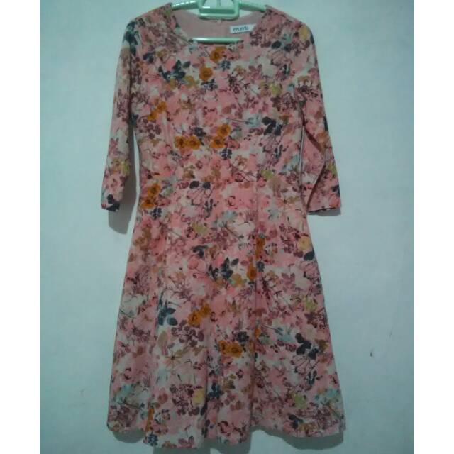 Floral dresses - mint - dress wanita - XS - bekas