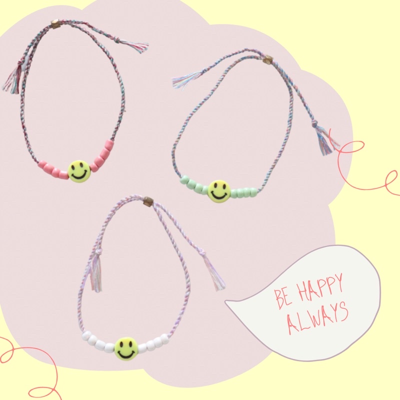 GELANG SMILE PASTEL BEADS LOLIASTUFF