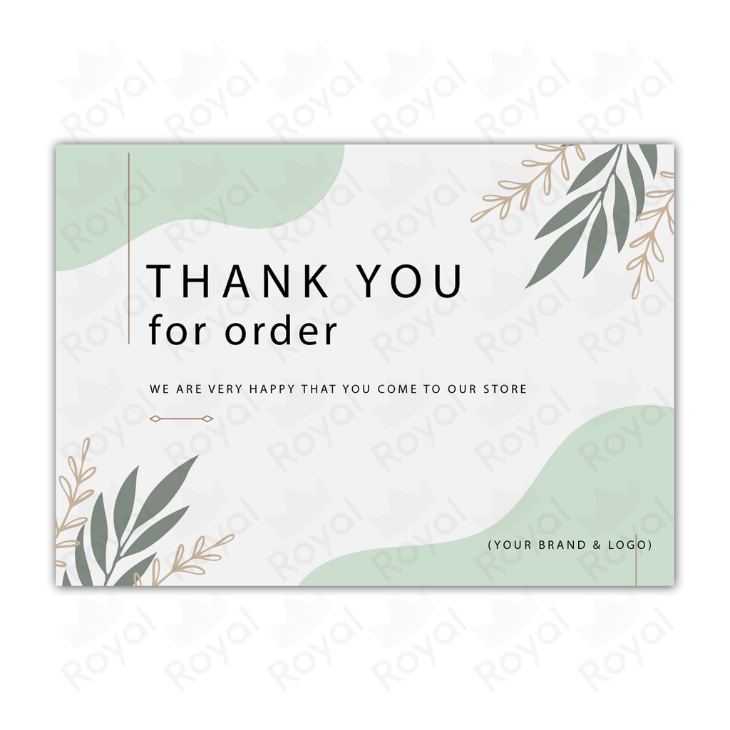 Thank You Card - Thankyou card - Custom Kartu Ucapan Terima Kasih Olshop - Kartu Hampers