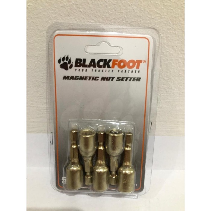 Mata Baut Roofing BLACKFOOT Kunci Sock Magnetic Nut Setter Hex 8x42mm Bor Obeng Baja Ringan Galvalum