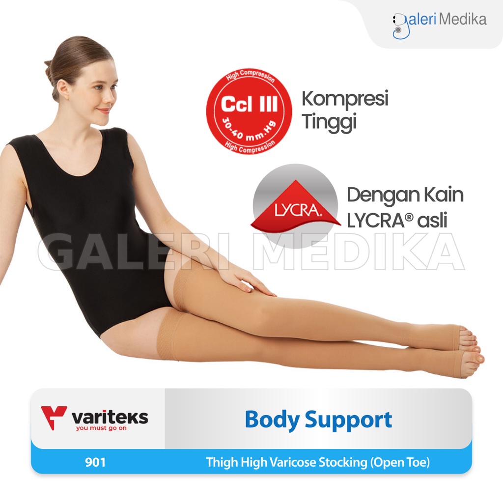 Stocking Varises Variteks 901 Kompresi Berat 30-40mmHg Kelas 3 / High Compression CCL 3 - Stoking Varises