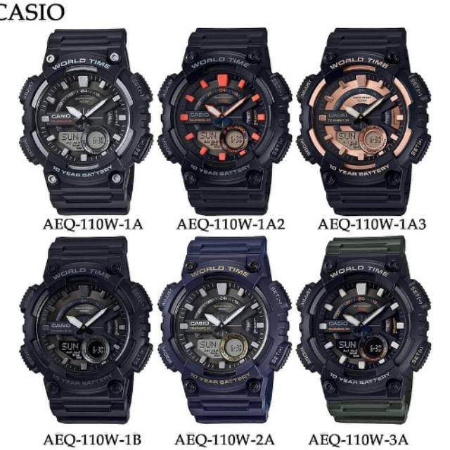 Jam Tangan Pria Casio AEQ-110W Series Original AEQ-110W