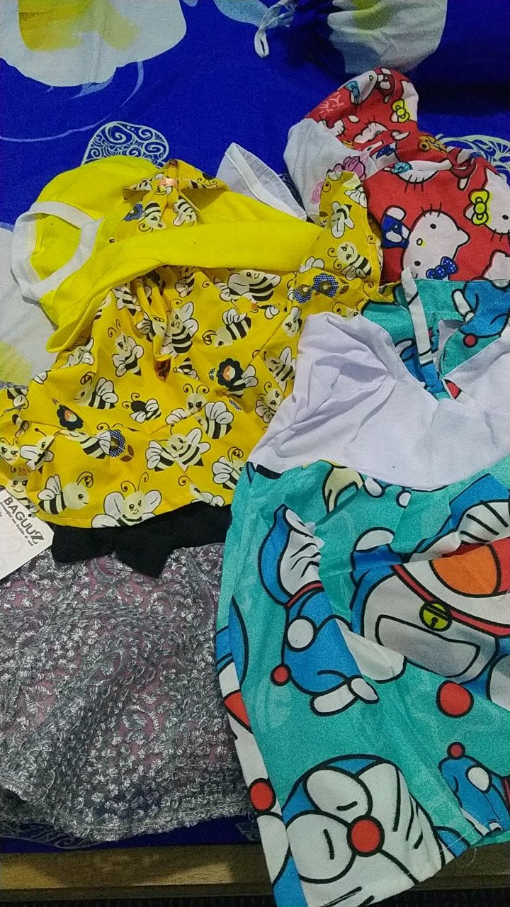 Setelan Batik Anak Rayon / Babydoll Baju Tidur Anak Perempuan Murah Grosir Set Perca Klw