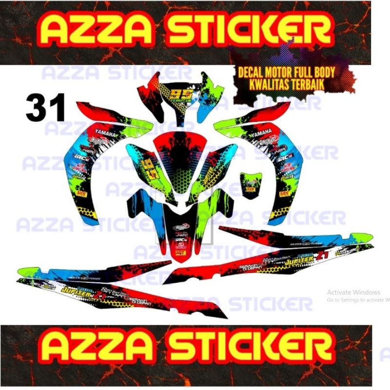 Sticker Decal  Motor Jupiter Z1 Full Body Stiker Jupiter Z1 Dekal Jupiter Z1 Full Body Yamaha Jupite