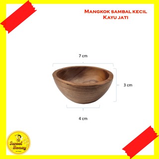 MANGKOK SAMBAL KECIL KAYU JATI Shopee Indonesia