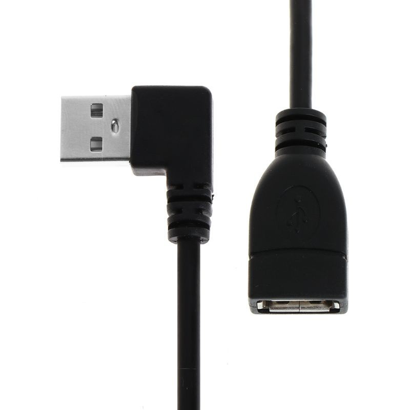 Btsg Kabel Adapter Extension Usb 2.0 Female Tipe A Ke Male Sudut Kanan 90 Derajat Panjang 20cm